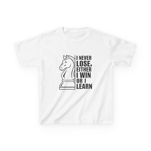 I Never Lose | Kids Chess Tshirt